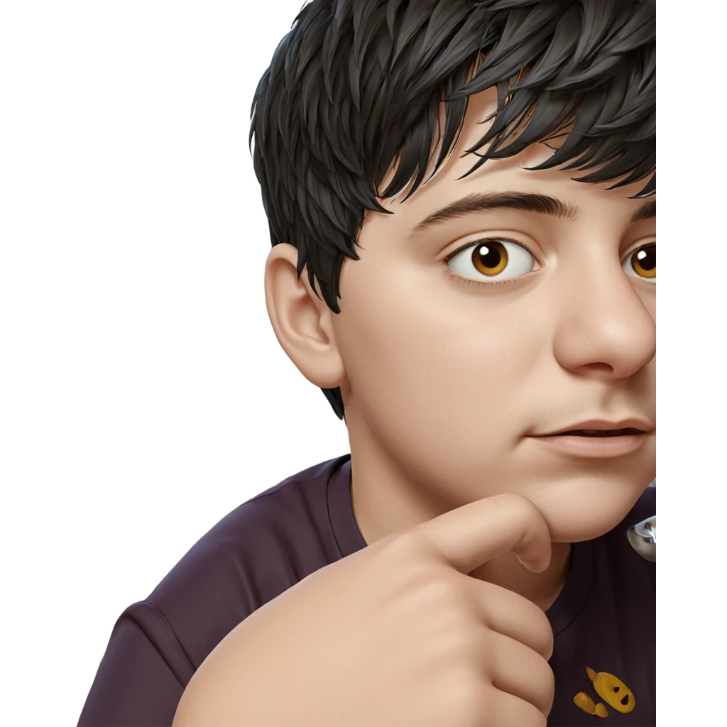 realistic portrait of boy emoji