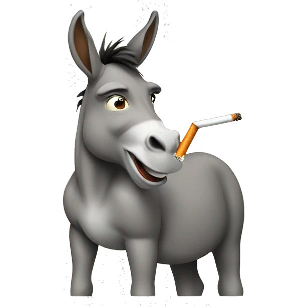 Donkey smoking a cigarette  emoji