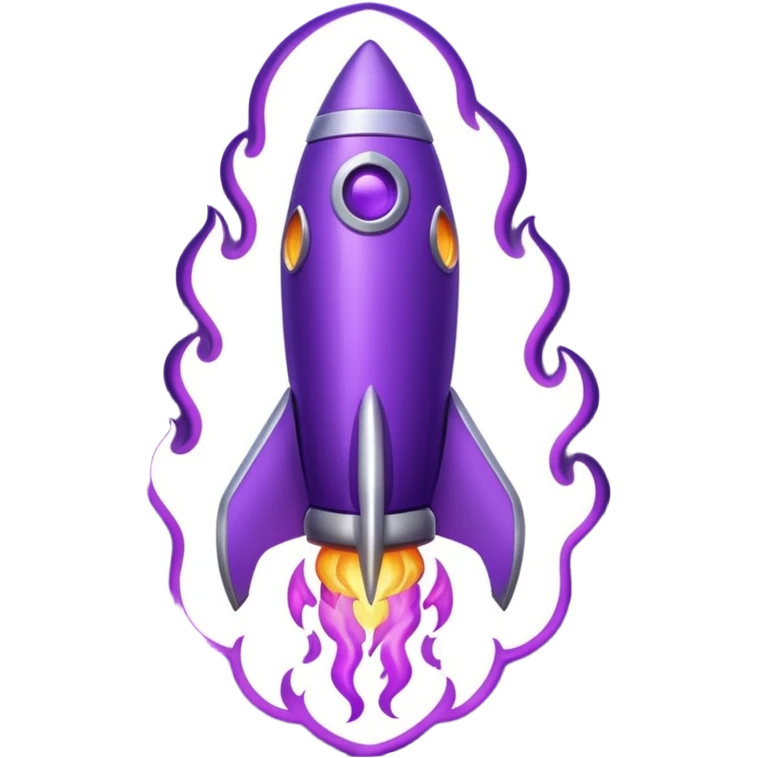 purple rocket purple flame emoji
