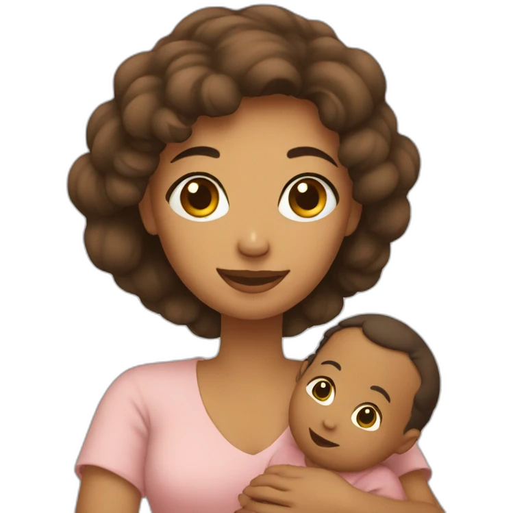A woman with an infant emoji