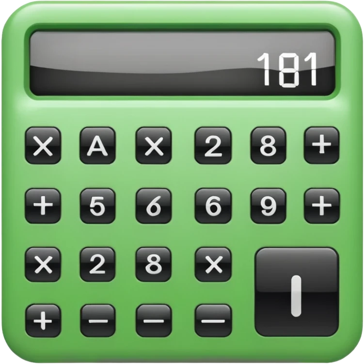 green calculator emoji