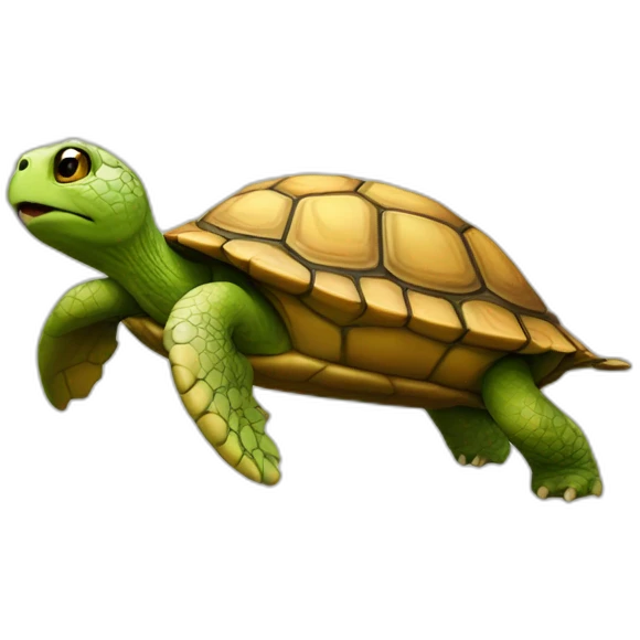 Chat sur une tortue emoji