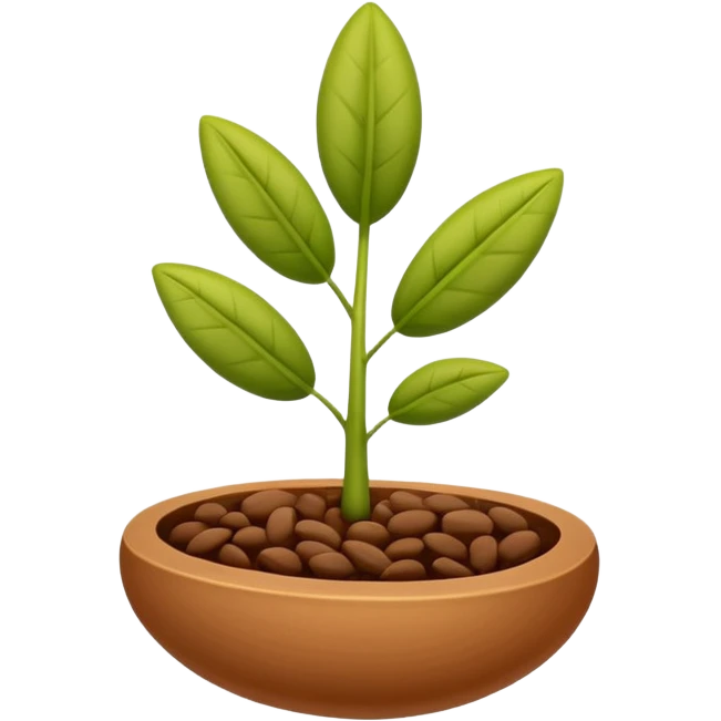 a plant seed brown emoji