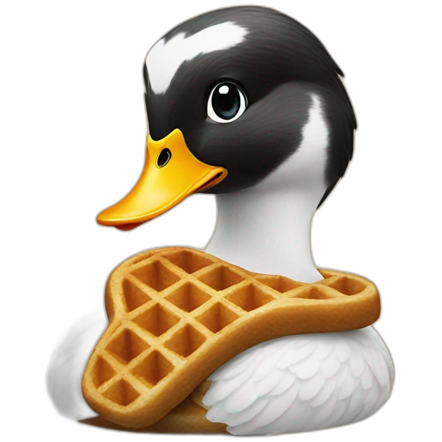 Duck and waffle emoji