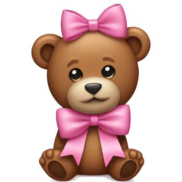 pink bow + teddy bear emoji