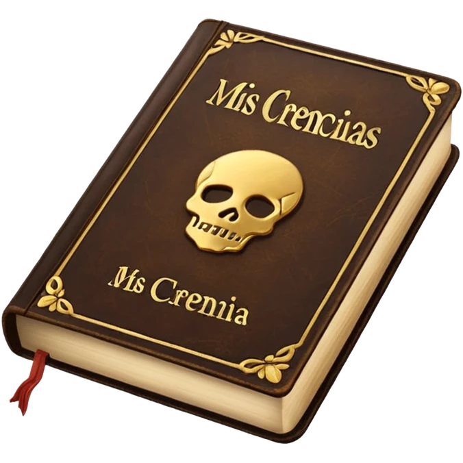 a book with the name "mis crencias de siempre" emoji