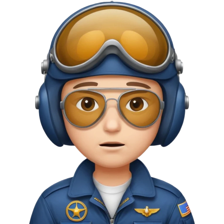 Confused pilot emoji