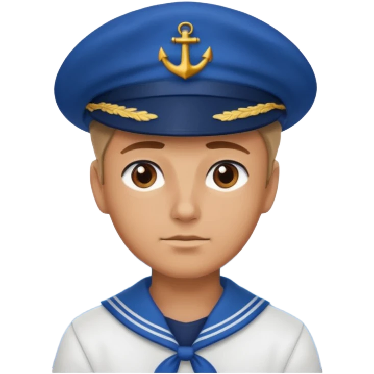 моряк наблюдающий  за морем уверенный в себе emoji