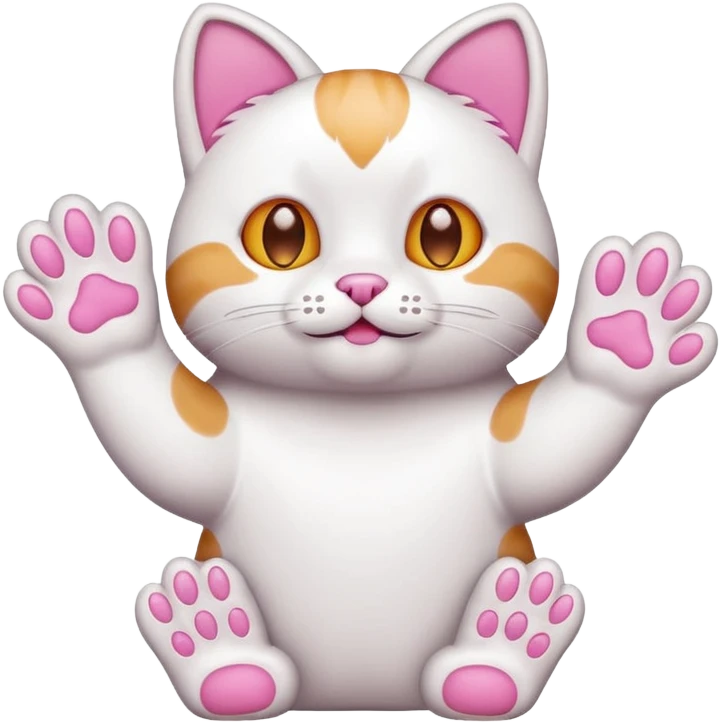 Waving cat paw emoji