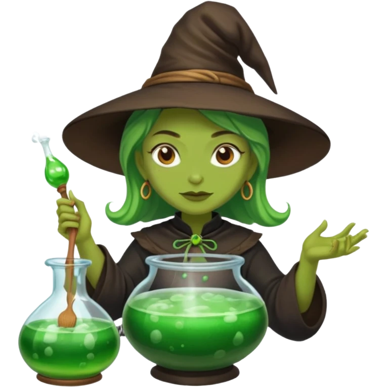 green witch cooking potion emoji