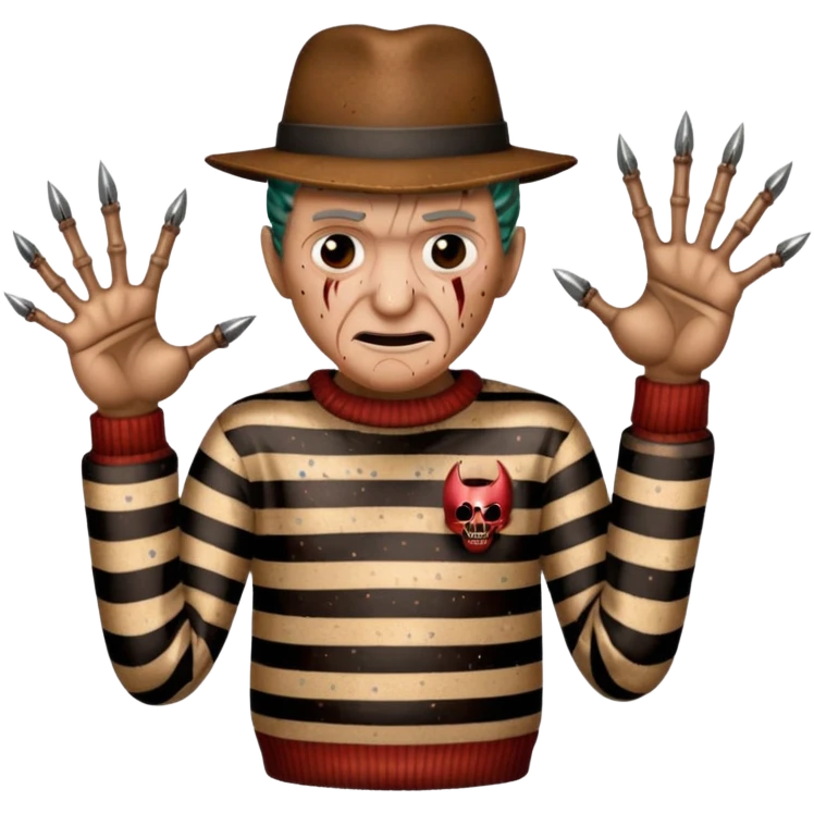 glitter freddy krueger emoji