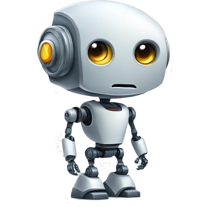 A cartoon funny robot emoji