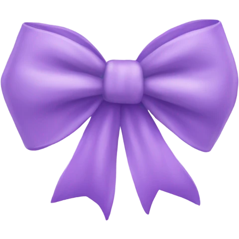 Lavender purple bow heart emoji