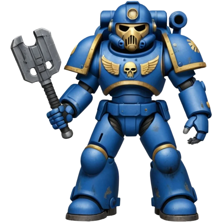 warhammer40k space marine holding a weapon emoji