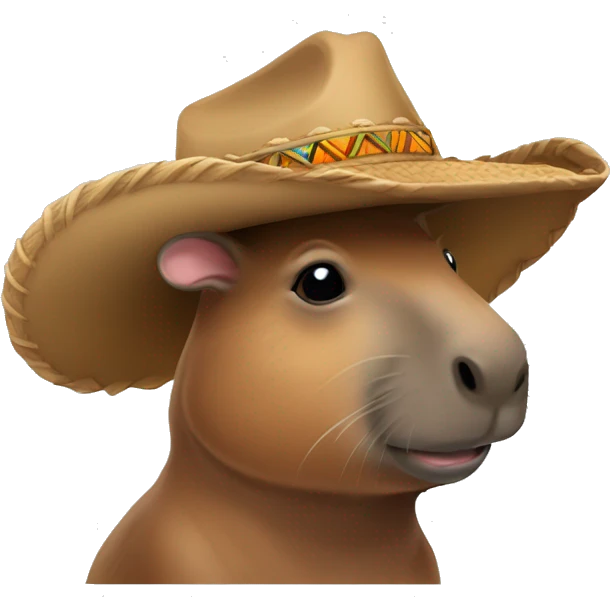 Un capibara con sombrero de vaquero  emoji