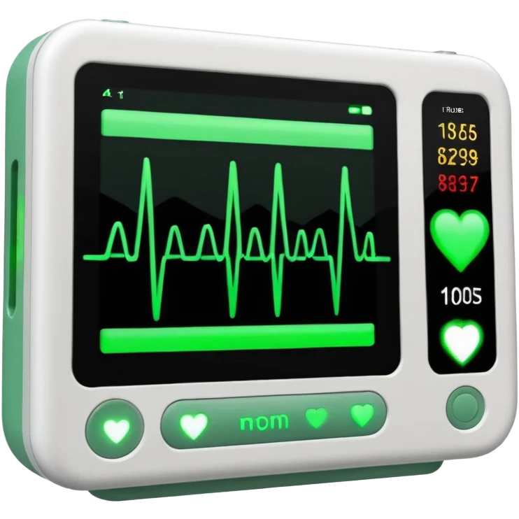 heart monitor machine with blips emoji