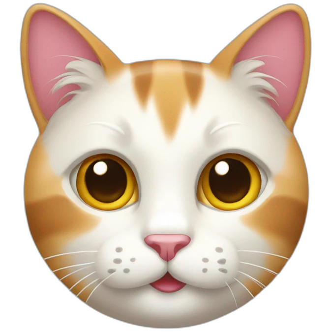 three color cat emoji