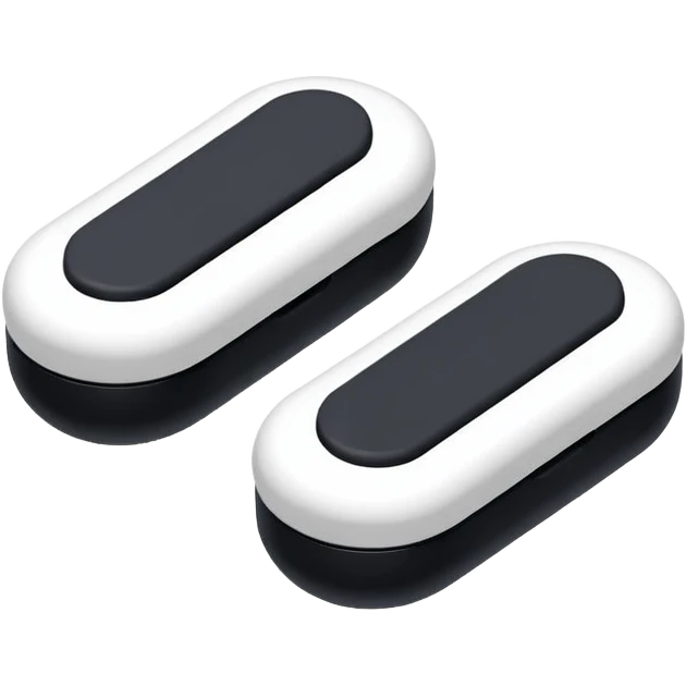 Minimalistic futuristic white&black pills pack emoji, black and white, flat vector design, high-tech clean UI icon emoji