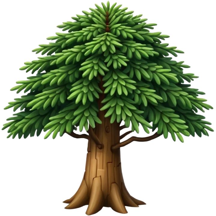 A Brazilian araucaria tree with extended branches emoji