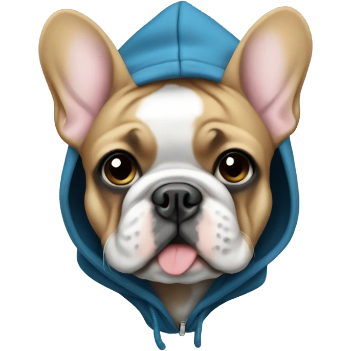 Frenchie with hoodie  emoji