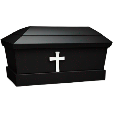 a black coffin with a cross emoji