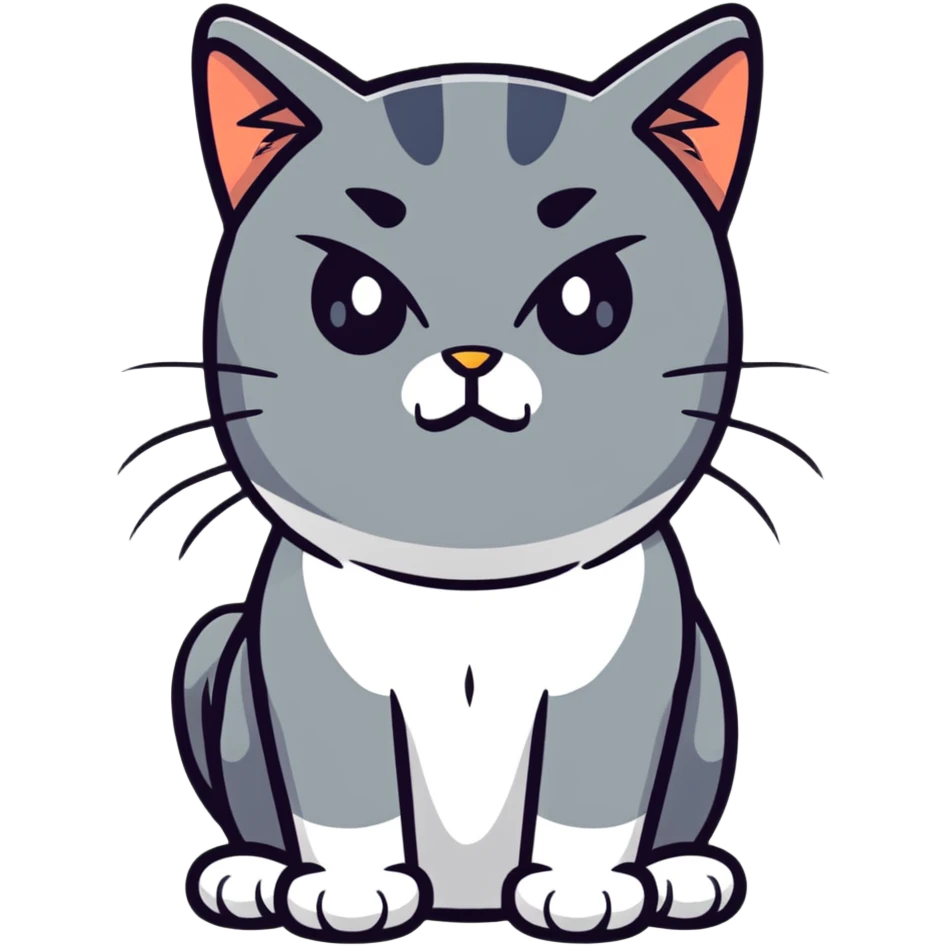 Annoyed cat emoji