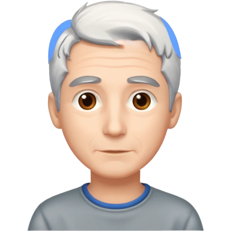 portrait of grey haired boy emoji