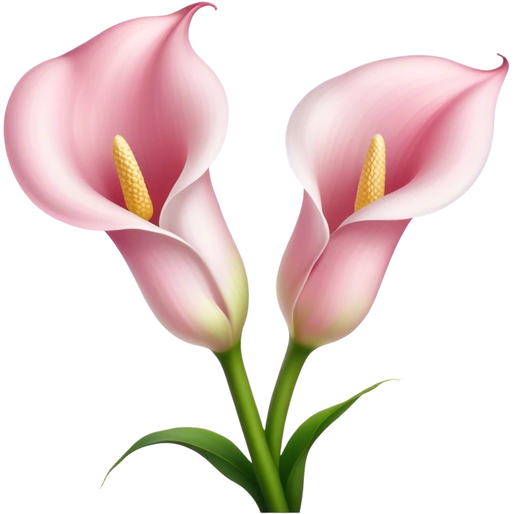 2 pale pink Calla Lilies  emoji