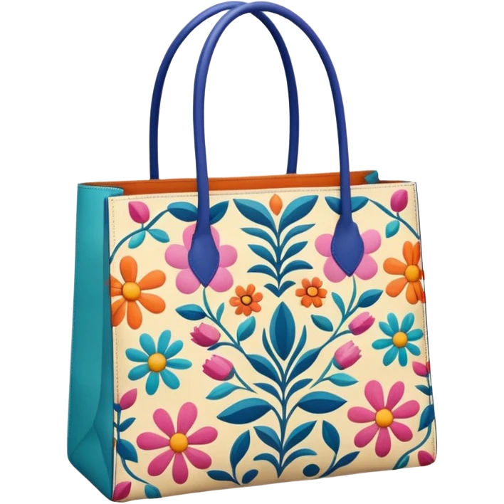 aesthetic shopping bag with pattern emoji