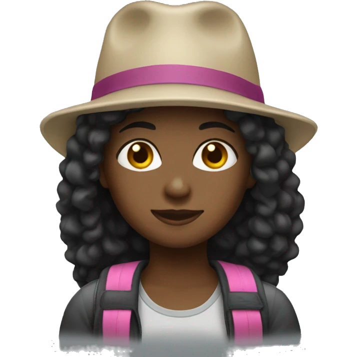 Black girl with trucker hat  emoji