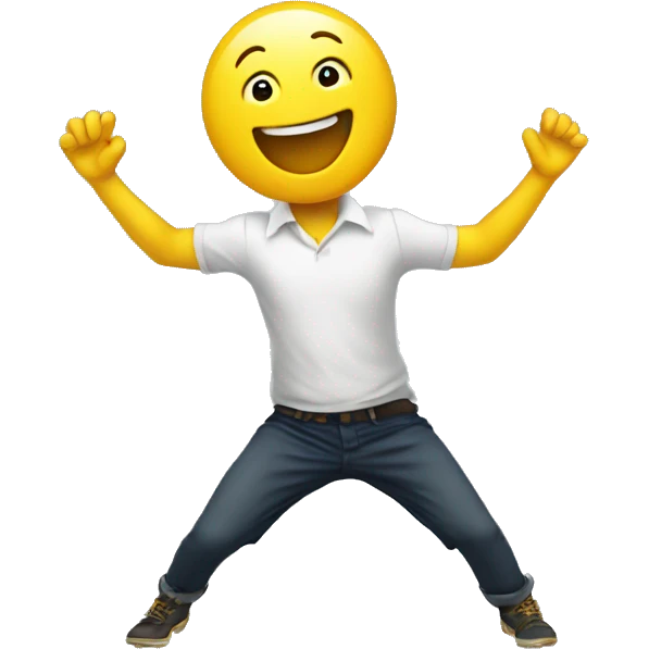 Yellow emoji doing a curtsey emoji