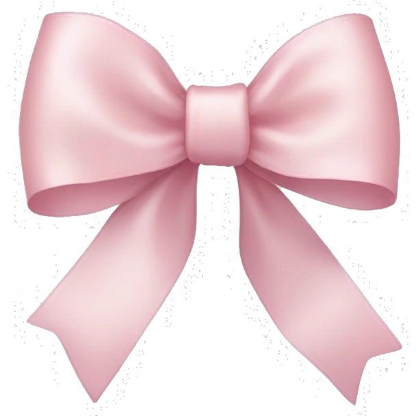 Pale pink ribbon bow emoji