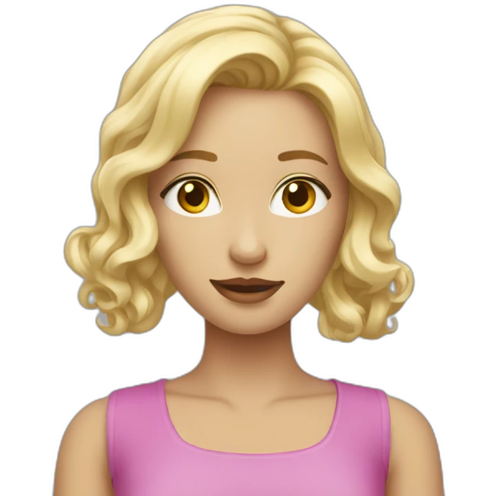 Blonde qui fait un pouce emoji