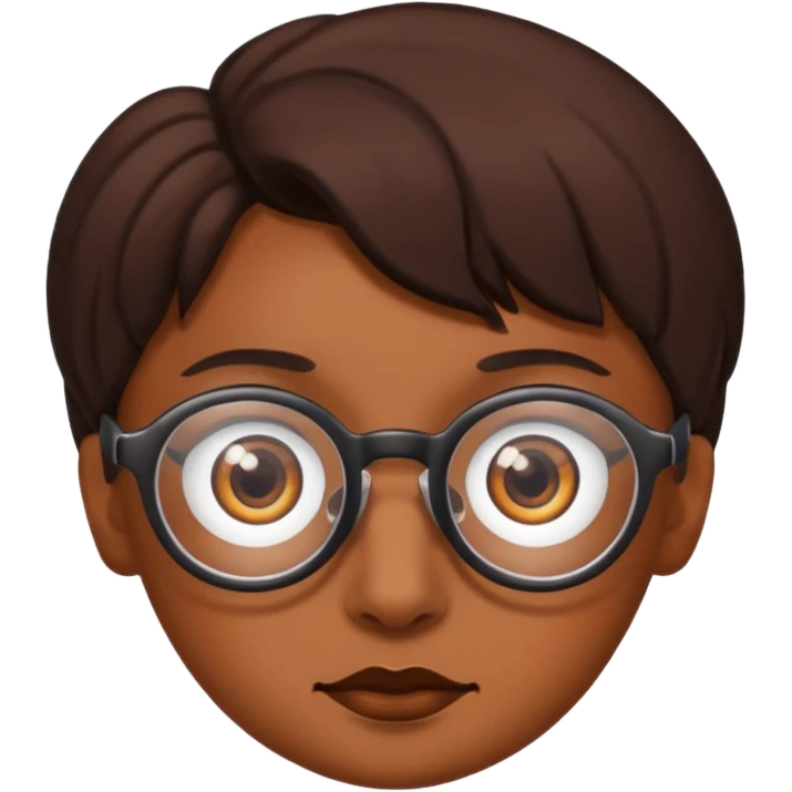 just eyes with glasses, no faces emoji