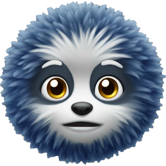 dark blue pompom emoji