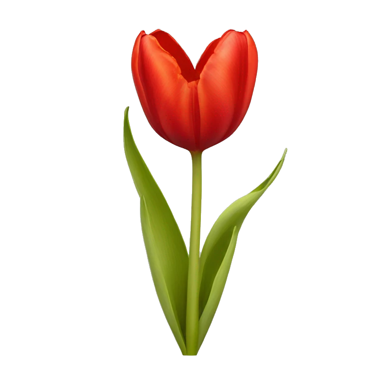 Tulipan amarillo con un corazón rojo al lado  emoji