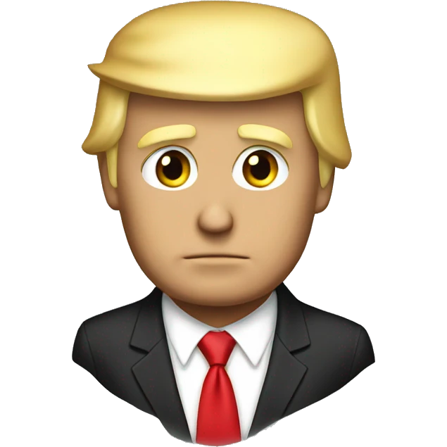 Donald Trump wearing a red tie  emoji