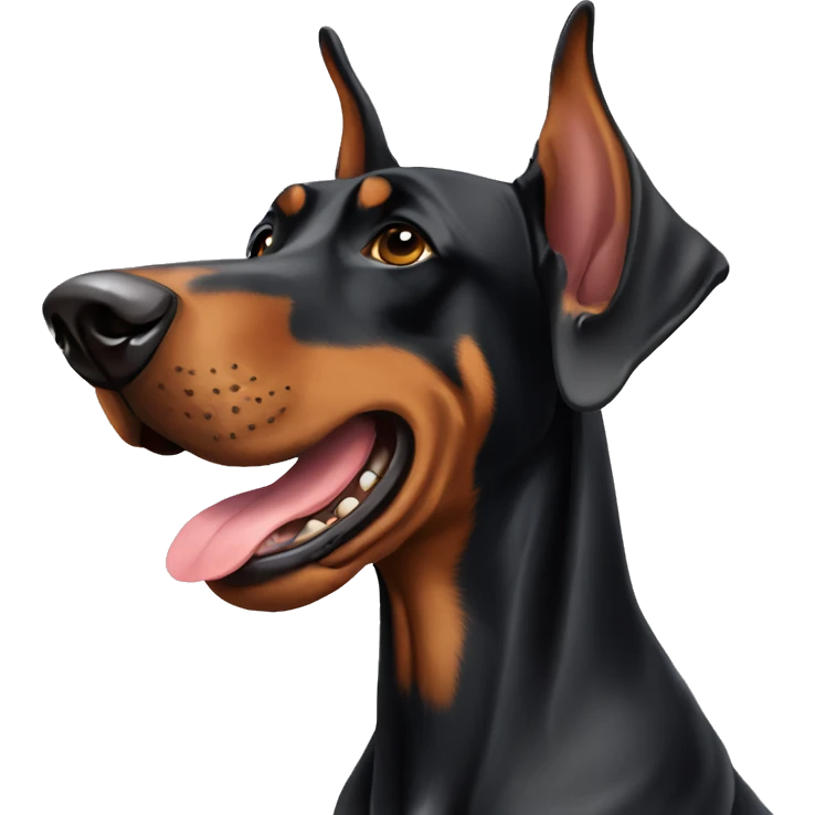 friendly looking doberman emoji