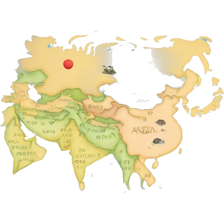 Asia map world emoji