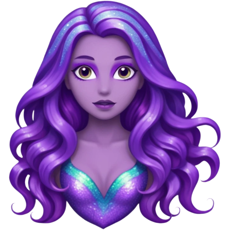 glitter purple siren emoji