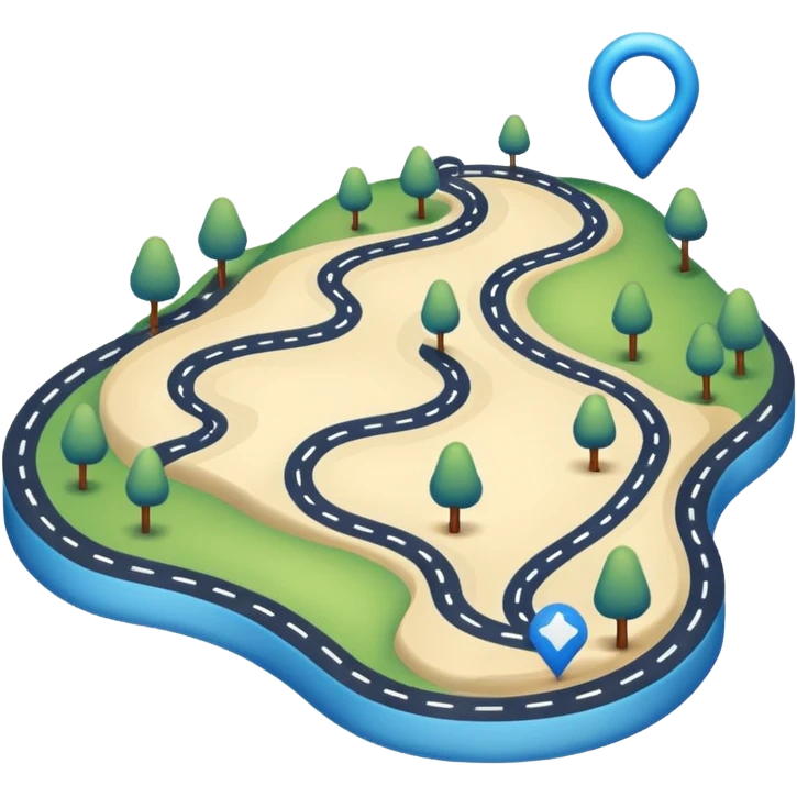 create a realistic emoji showing a logistic route emoji