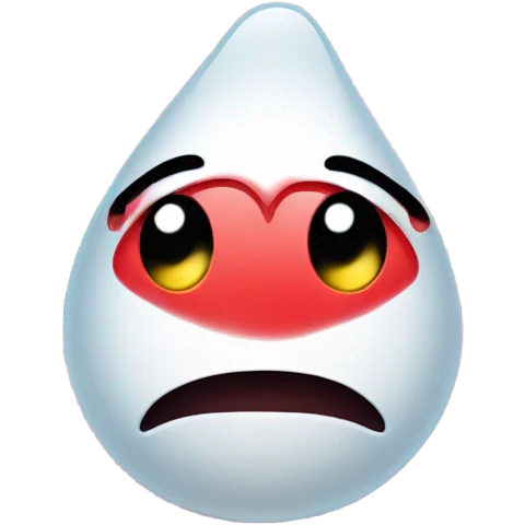 Heart with sad face emoji