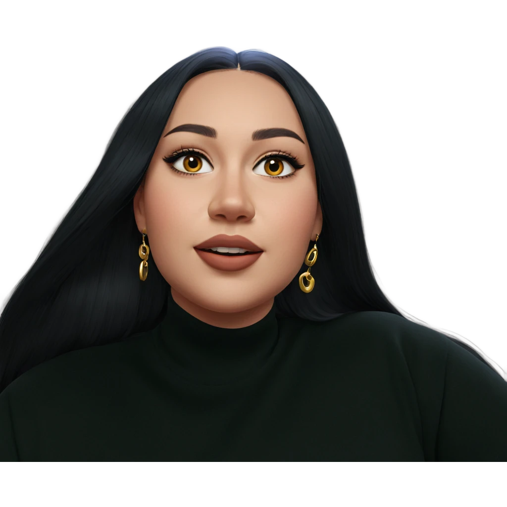 portrait of a girl with earrings emoji