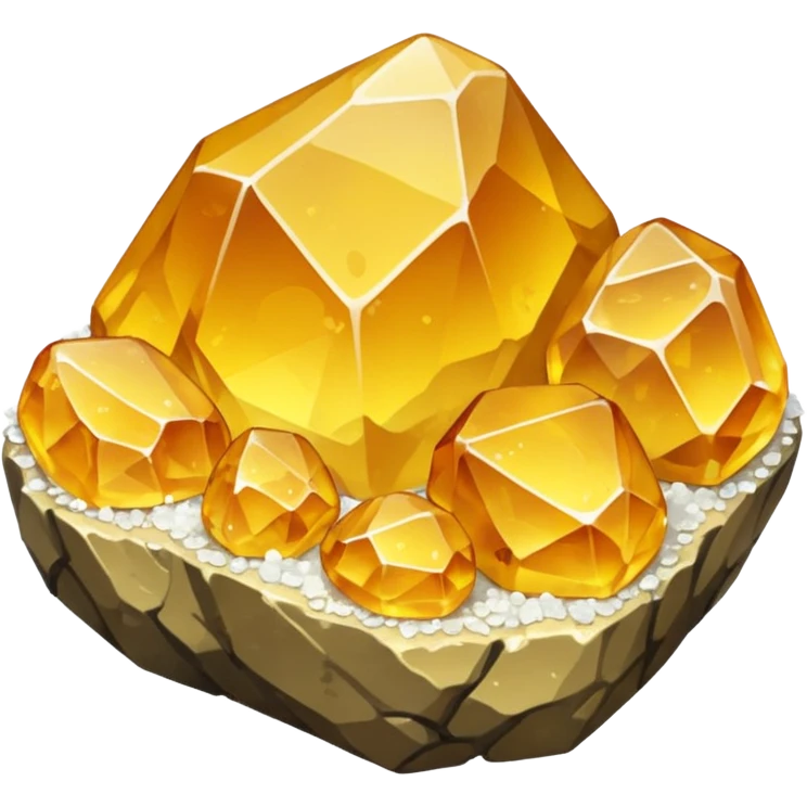 Salt rock a yellowish color emoji