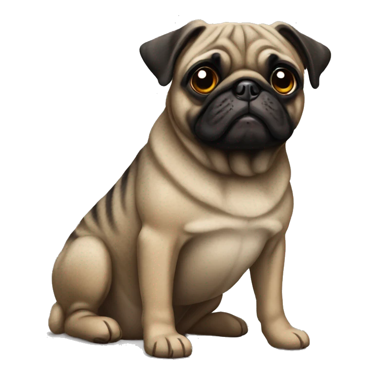 Brindle pug emoji