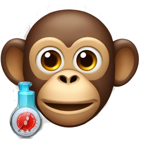 monkey face with thermometer emoji