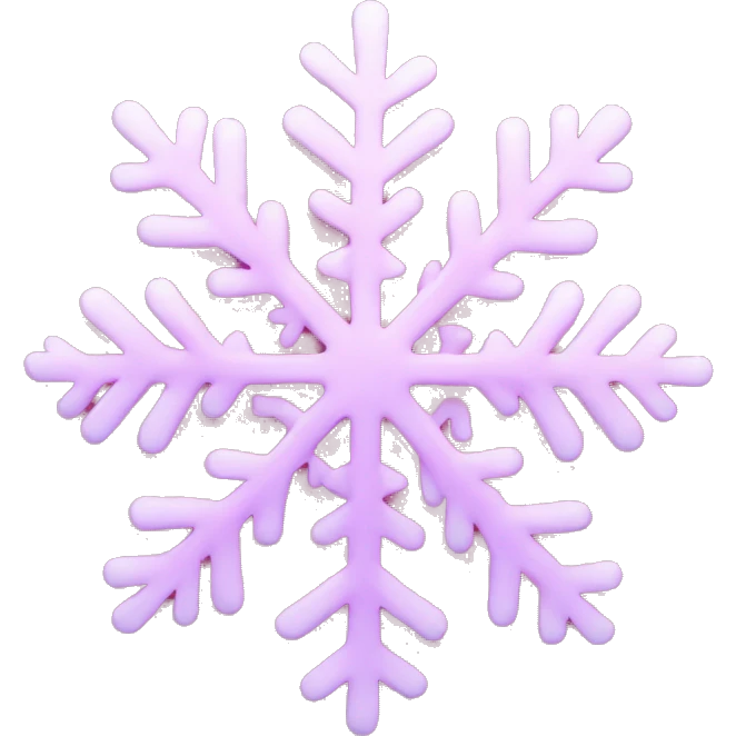 Pink snowflake emoji
