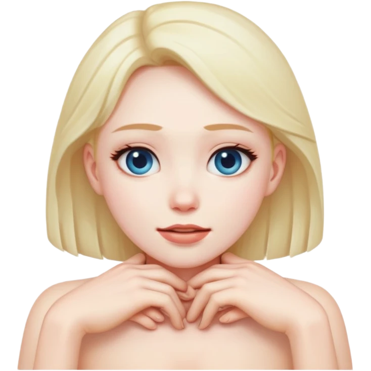 Hands around neck  emoji