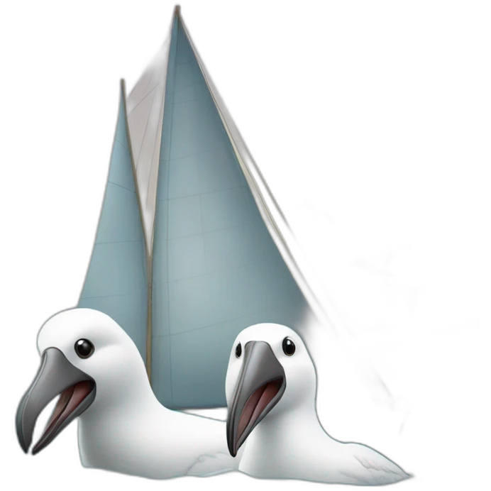 two albatrosses + one sailboat emoji