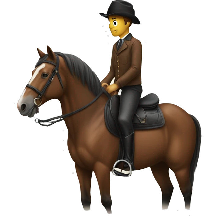 A horse and a Riders emoji